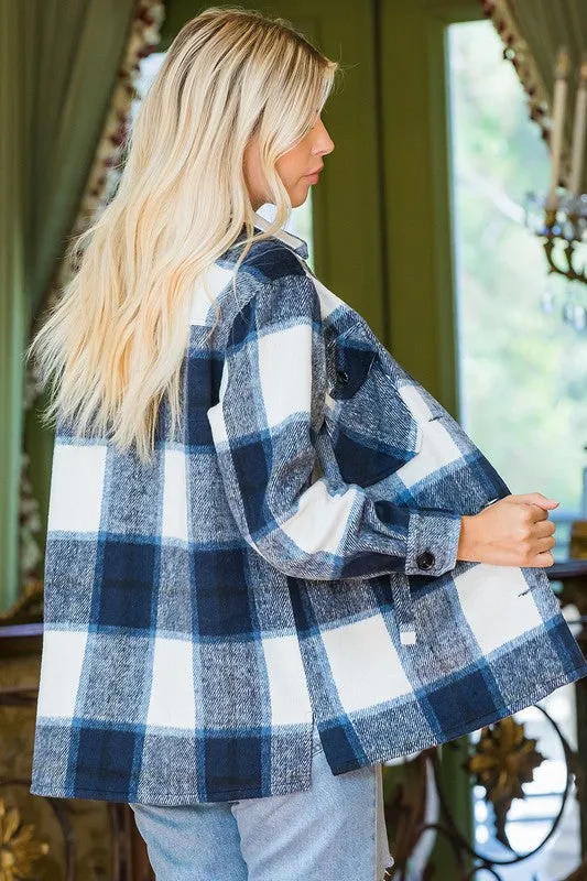 Amy Plaid Shacket with Pockets