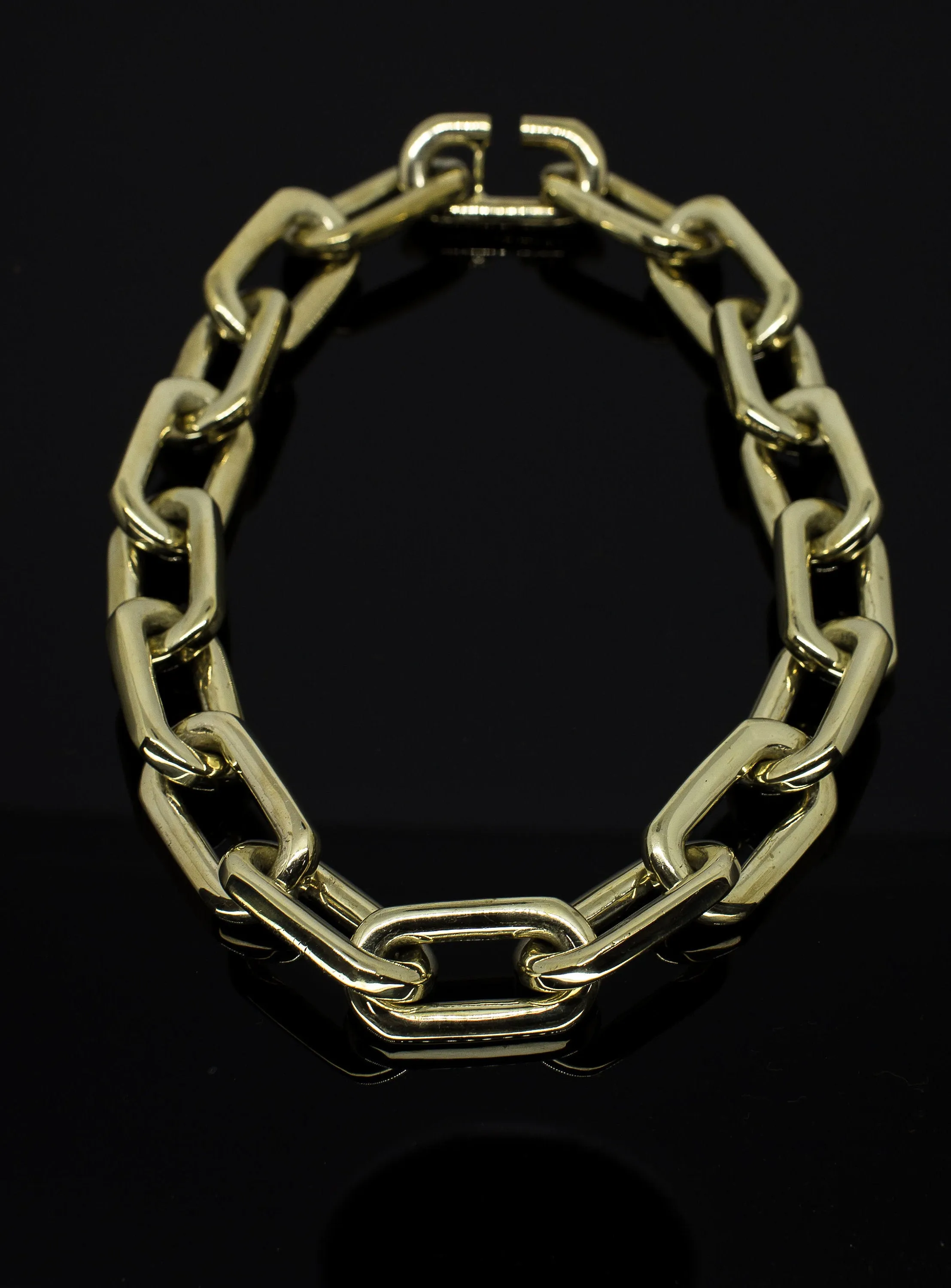 Chunky Gold Necklace - Thick Chain Lightweight Design -Gold Plated