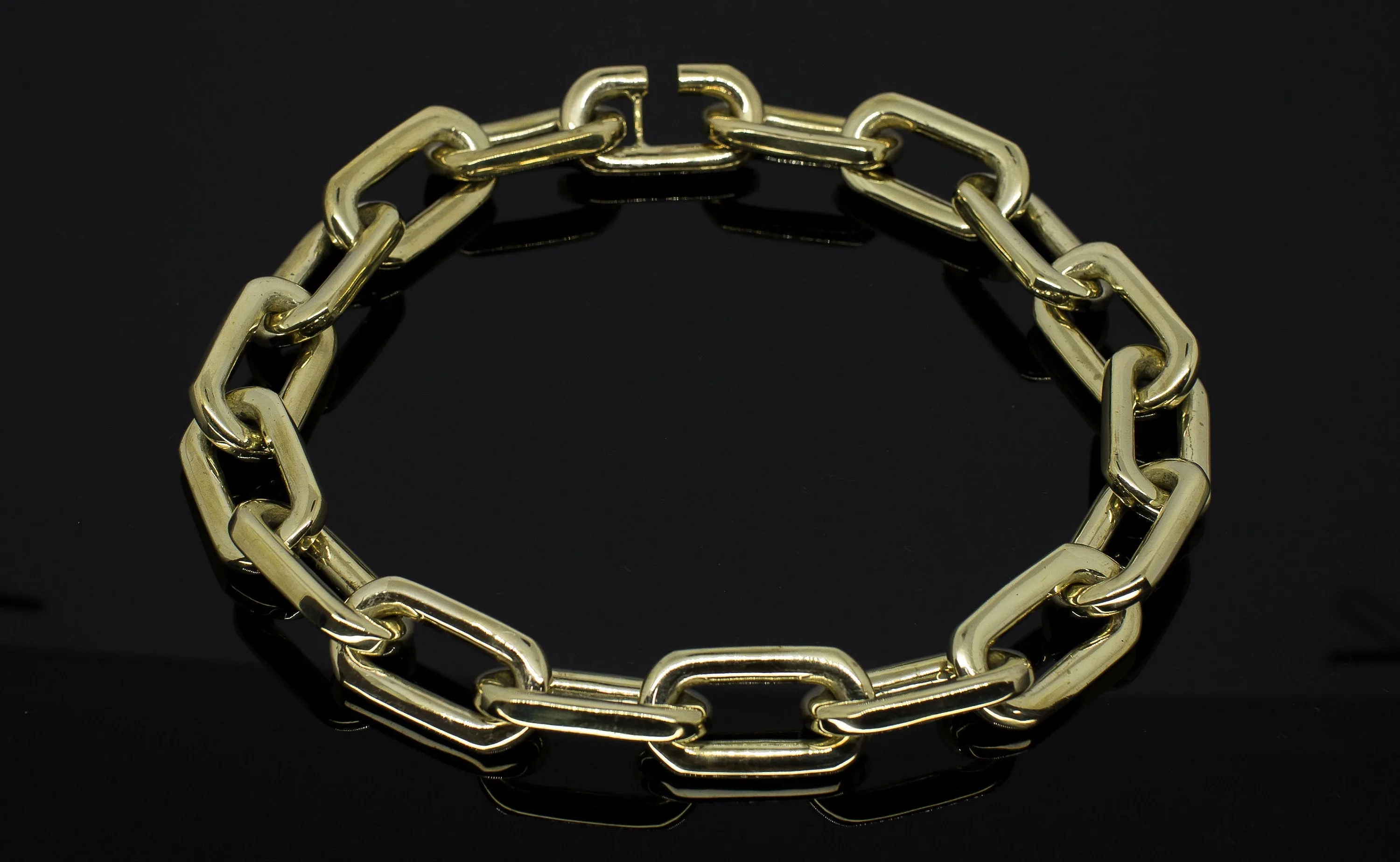 Chunky Gold Necklace - Thick Chain Lightweight Design -Gold Plated