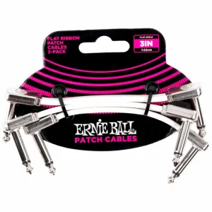 Ernie Ball Flat Ribbon 3 Inch Patch Cable 3 Pack