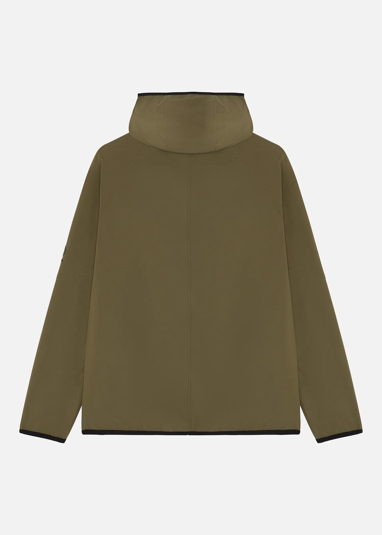 HOODED TECH JACKET MID BROWN
