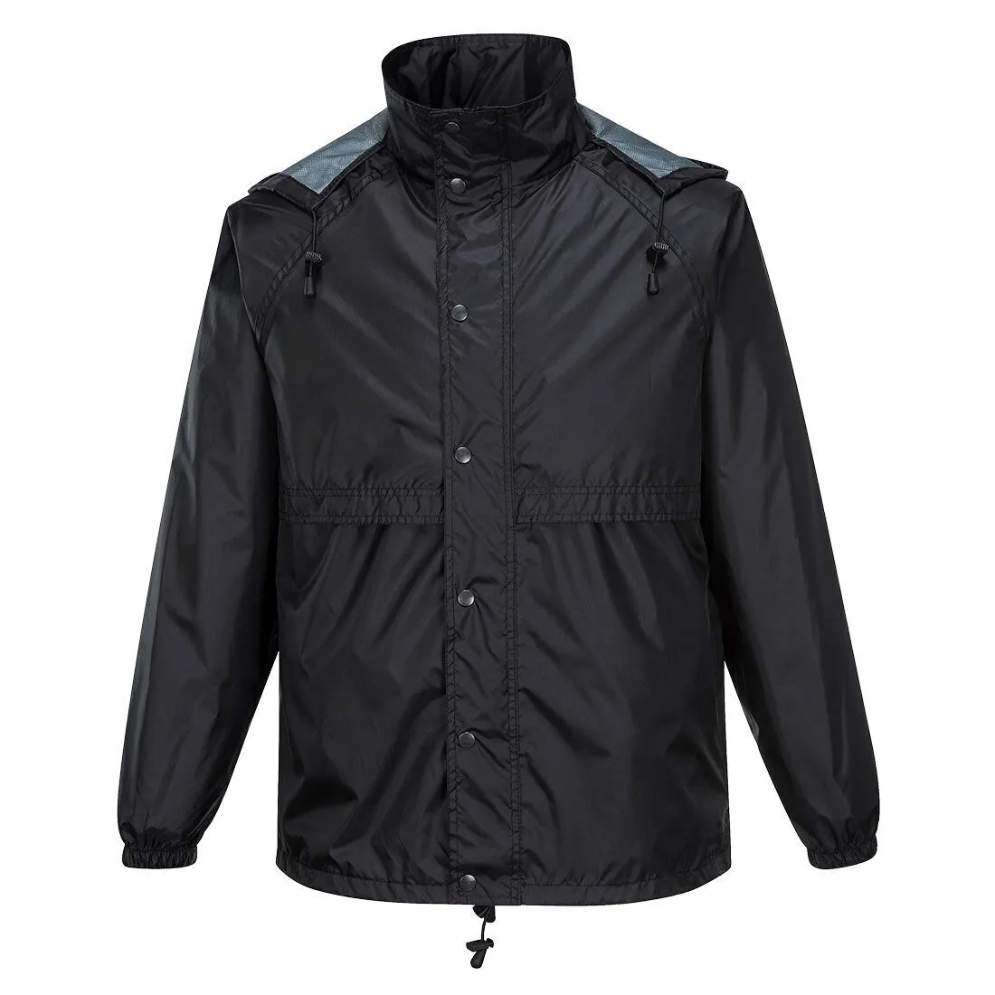 HUSKI STRATUS RAIN JACKET Waterproof Workwear Concealed Hood Windproof Packable