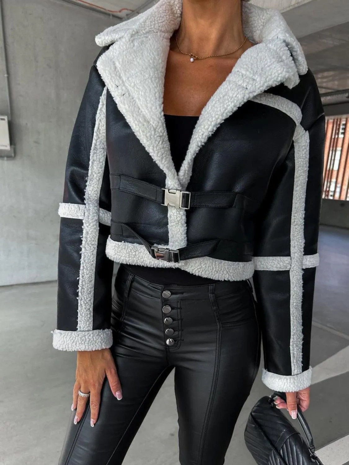 itsShirty Women's Turn-Down Collar Winter Jacket