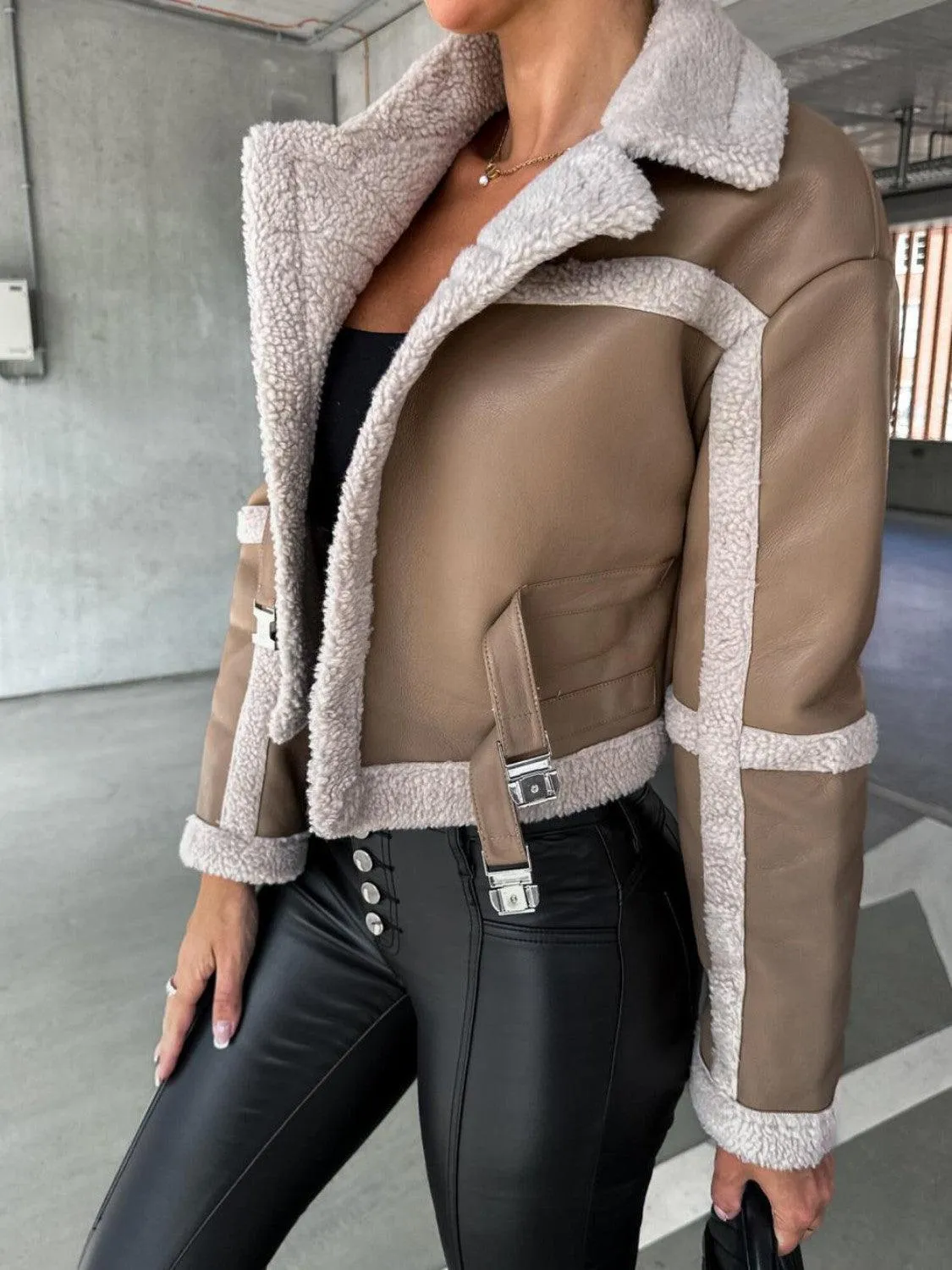 itsShirty Women's Turn-Down Collar Winter Jacket
