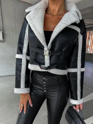 itsShirty Women's Turn-Down Collar Winter Jacket