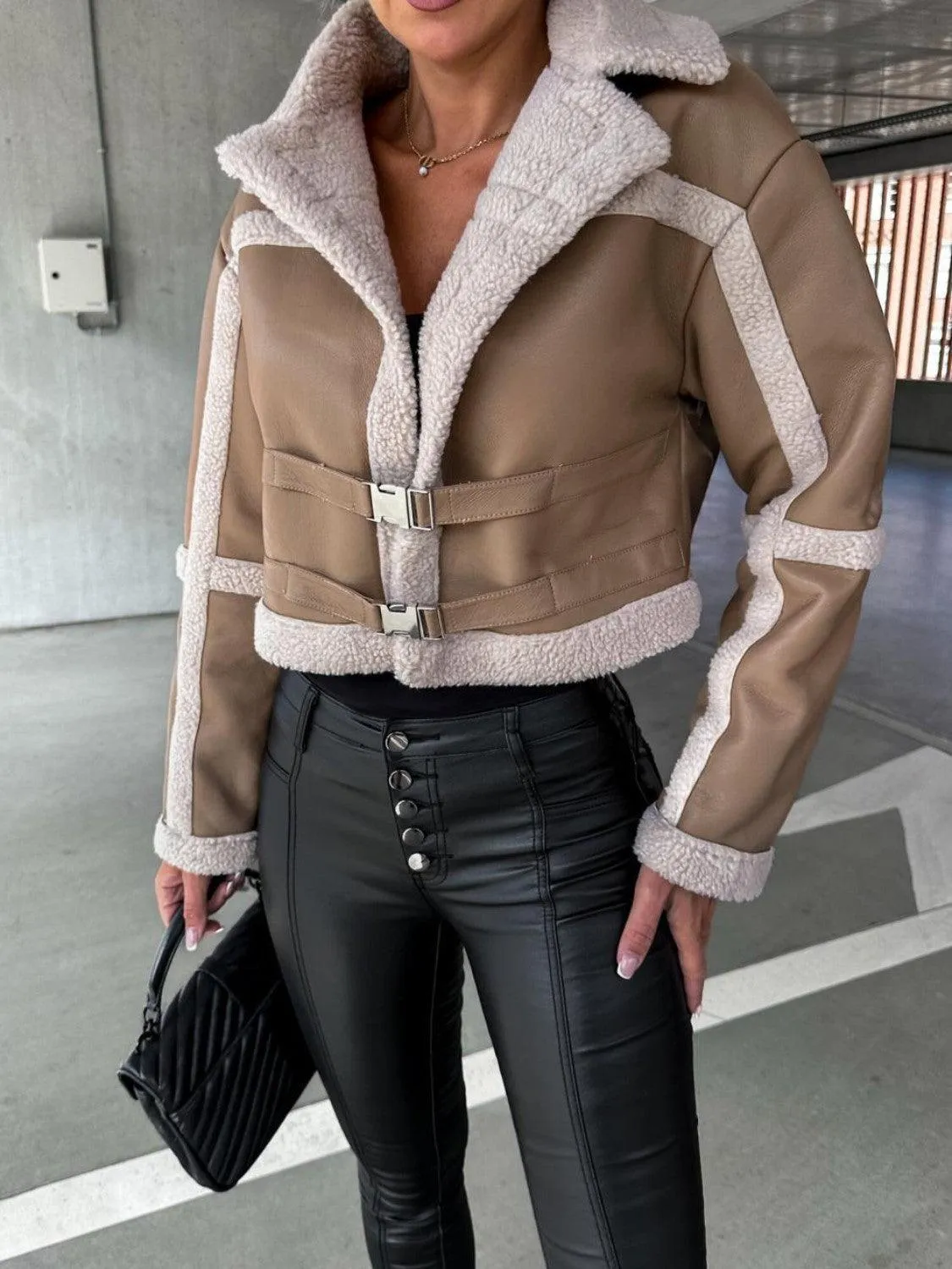 itsShirty Women's Turn-Down Collar Winter Jacket