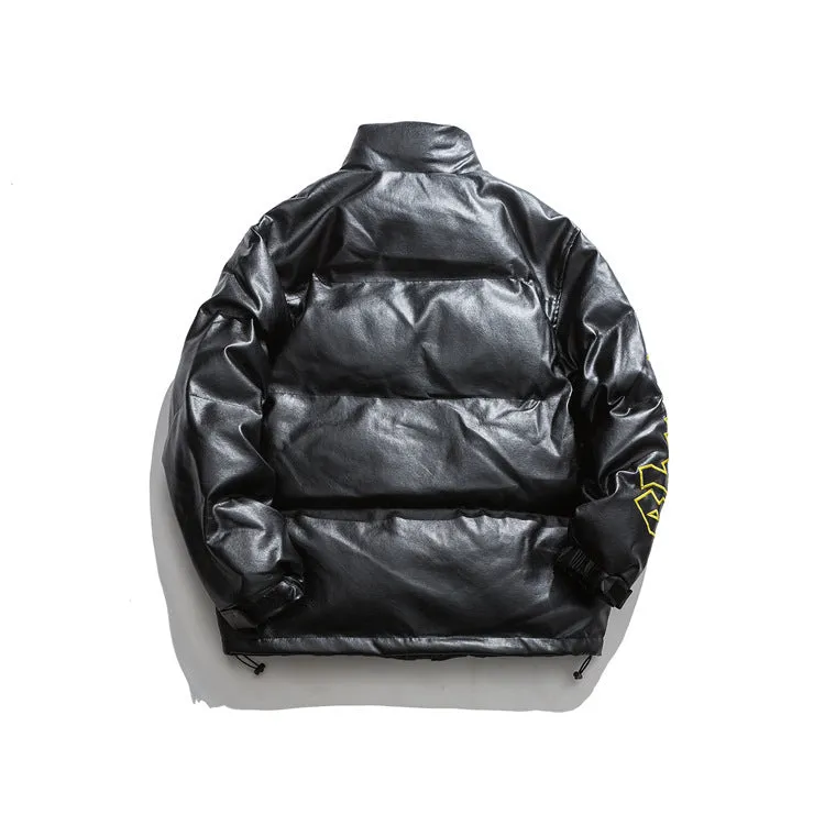 Men's Thick Leather Jacket Men's Trendy Brand