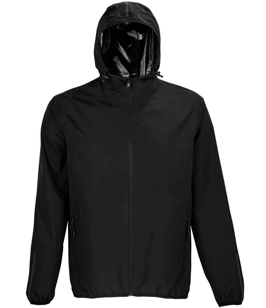 NEOBLU Unisex Andrea Waterproof Windbreaker Jacket | Deep Black