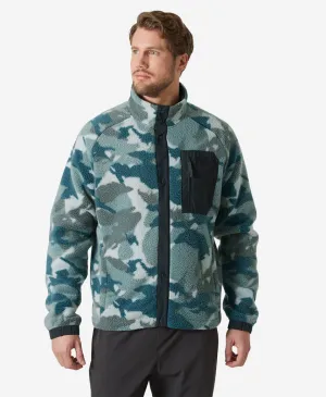 PANORAMA PRINTED PILE SNAP, Dark Creek Woodland Camo