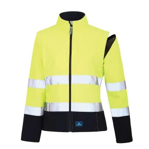 RAINBIRD WOMENS CARROLL SHELL JACKET YELLOW/NAVY
