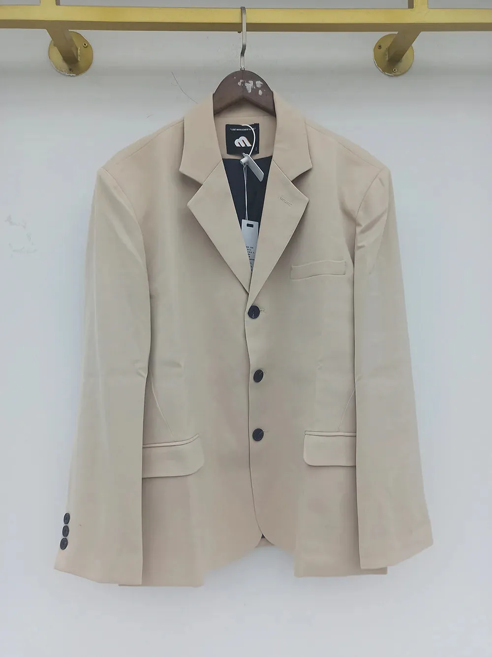 WIAOFELLAS  -  Suit Men's Coat Black Loose Korean Style Single Breasted Khaki Suit Coat For Male Spring New Causal Clothing 2Y7377